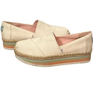 Tom’s Slip on platform women’s shoes size 9